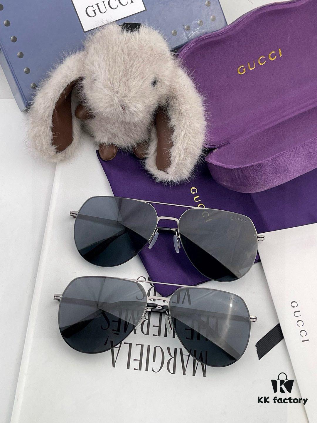 GUCCI 2025 New Men's and Couples' Sunglasses with Electroplated Fade-Resistant Finish