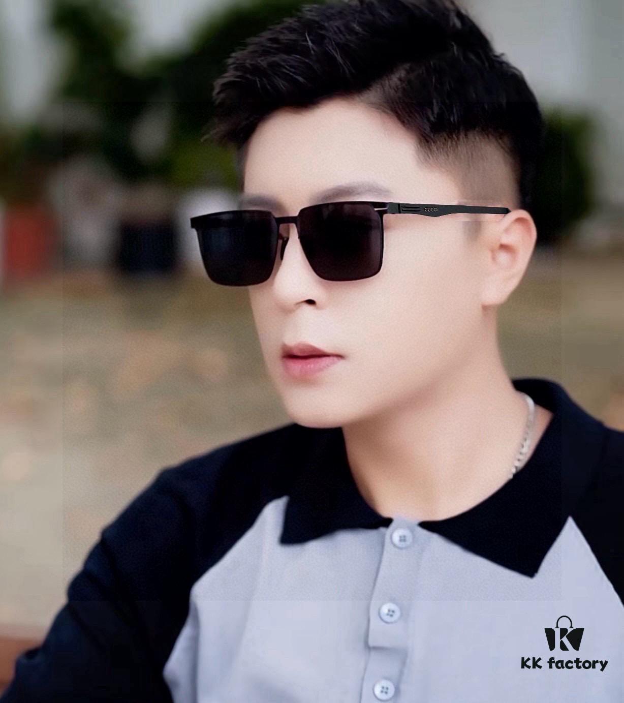 GUCCI 2025 New Unisex Polygonal Sunglasses G9881, Electroplated Finish, Non-Fading, Ultra-Lightweight and Highly Elastic Frame, Screw-Free Design, Crush-Resistant, High-Definition Nylon Lenses, Premium Craftsmanship, Original Materials, Stylish and Versatile