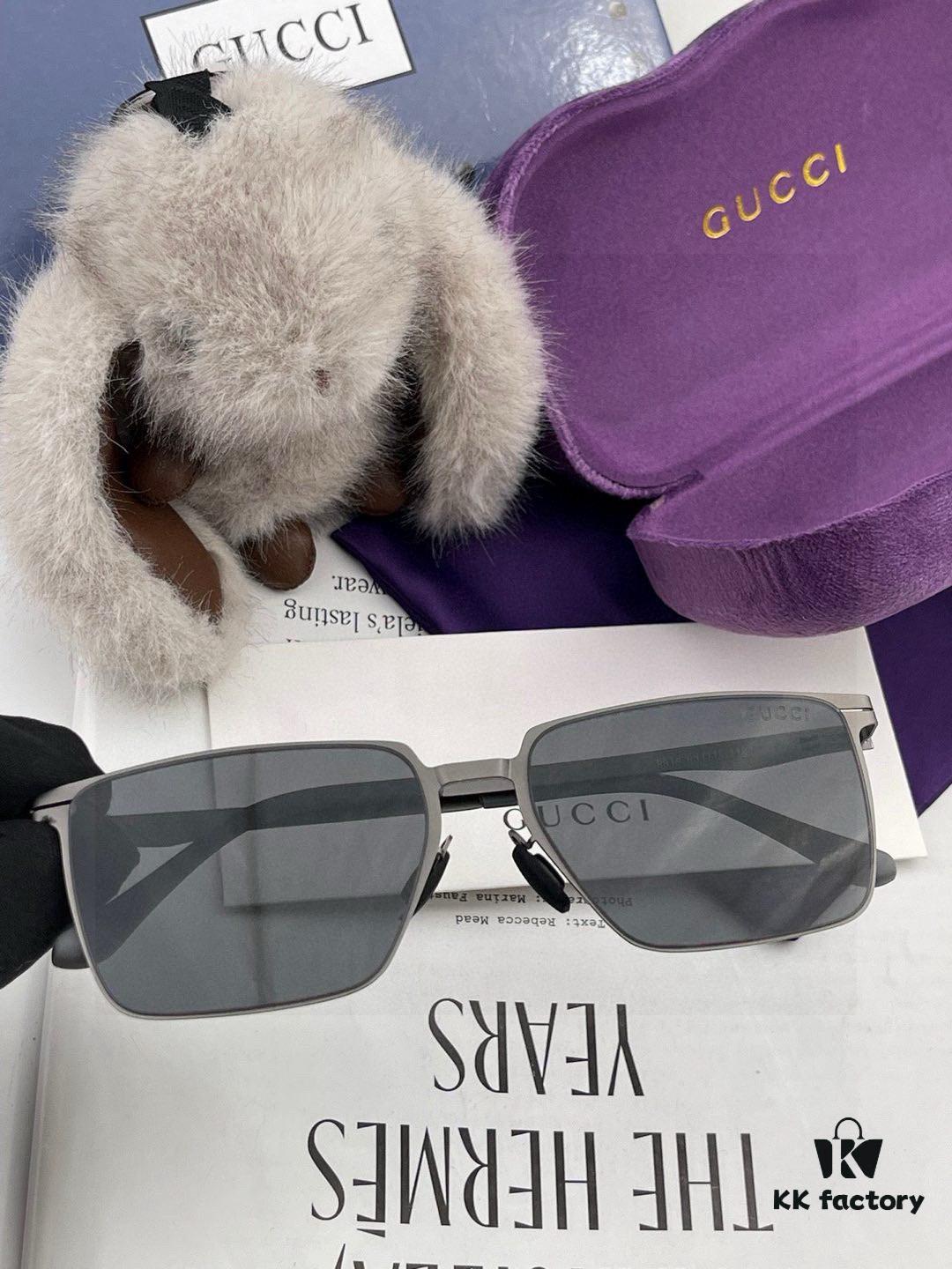 GUCCI 2025 New Unisex Polygonal Sunglasses G9881, Electroplated Finish, Non-Fading, Ultra-Lightweight and Highly Elastic Frame, Screw-Free Design, Crush-Resistant, High-Definition Nylon Lenses, Premium Craftsmanship, Original Materials, Stylish and Versatile