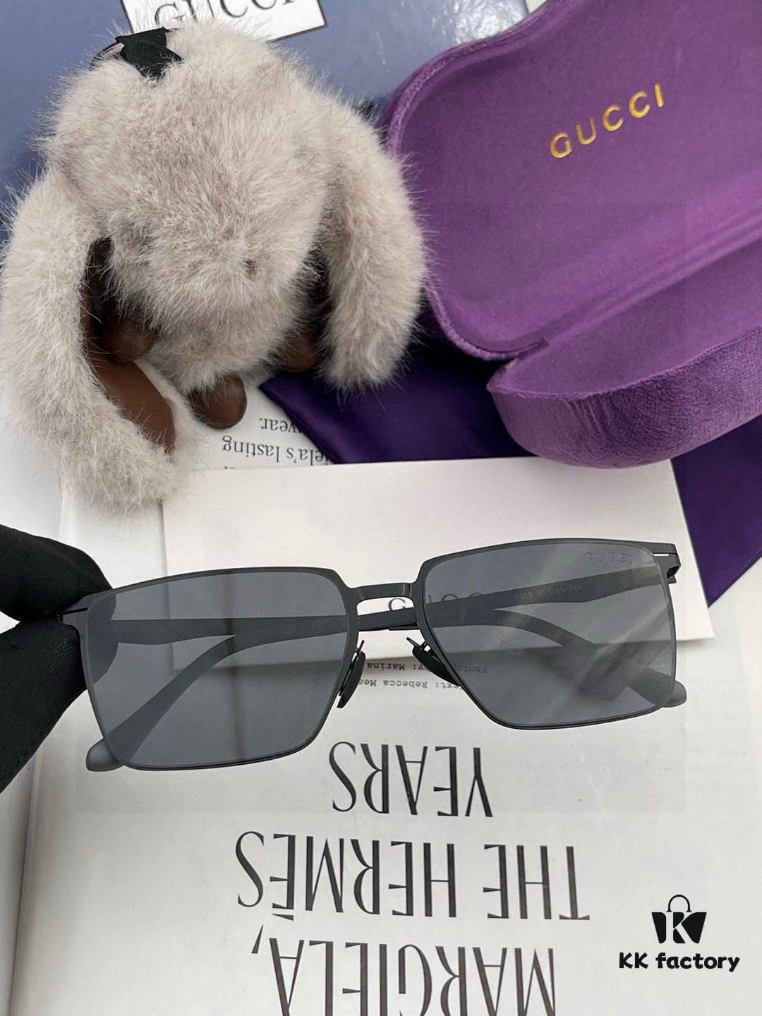 GUCCI 2025 New Unisex Polygonal Sunglasses G9881, Electroplated Finish, Non-Fading, Ultra-Lightweight and Highly Elastic Frame, Screw-Free Design, Crush-Resistant, High-Definition Nylon Lenses, Premium Craftsmanship, Original Materials, Stylish and Versatile