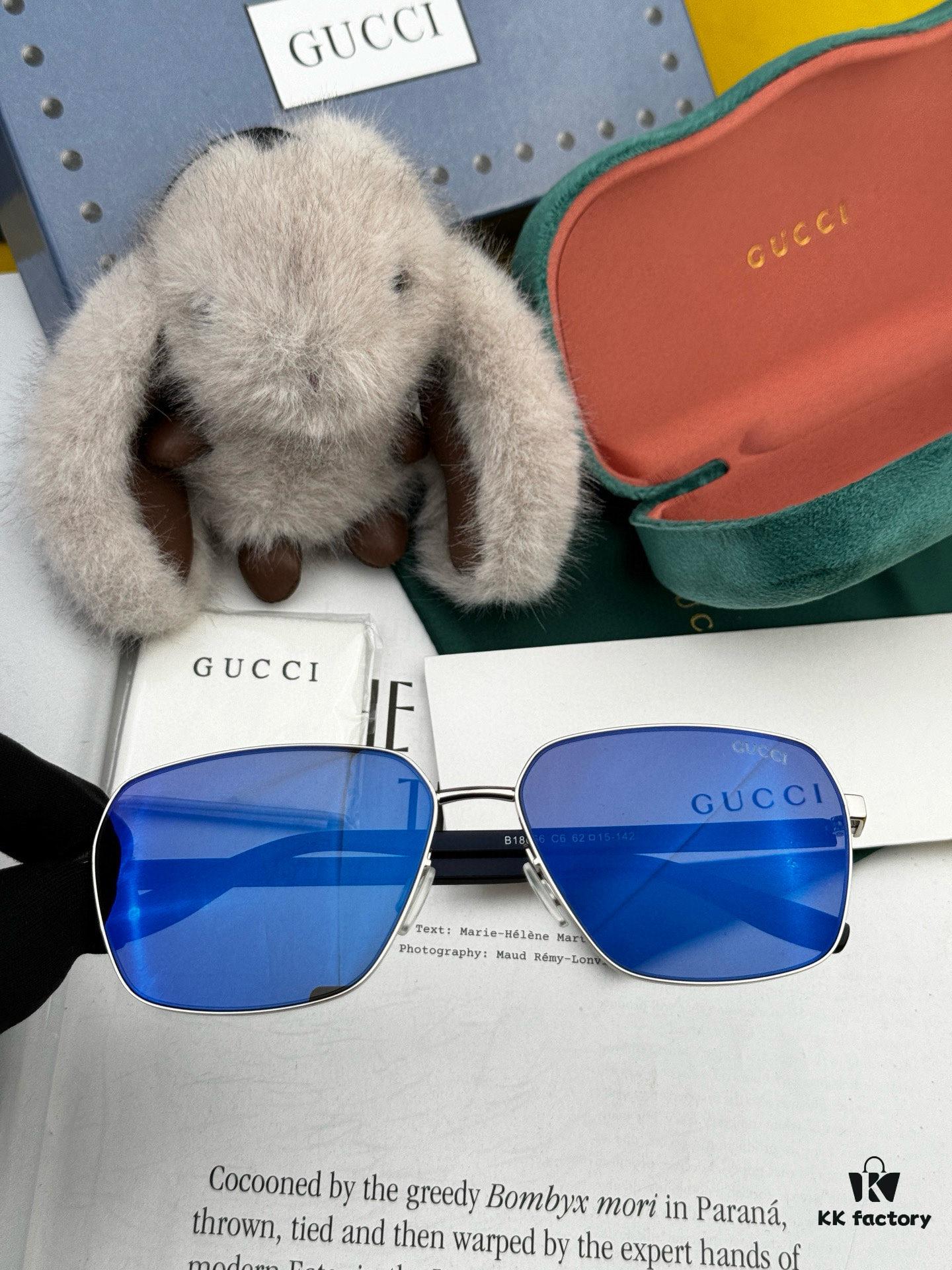 GUCCI Men's Colorful Pilot Polarized Sunglasses