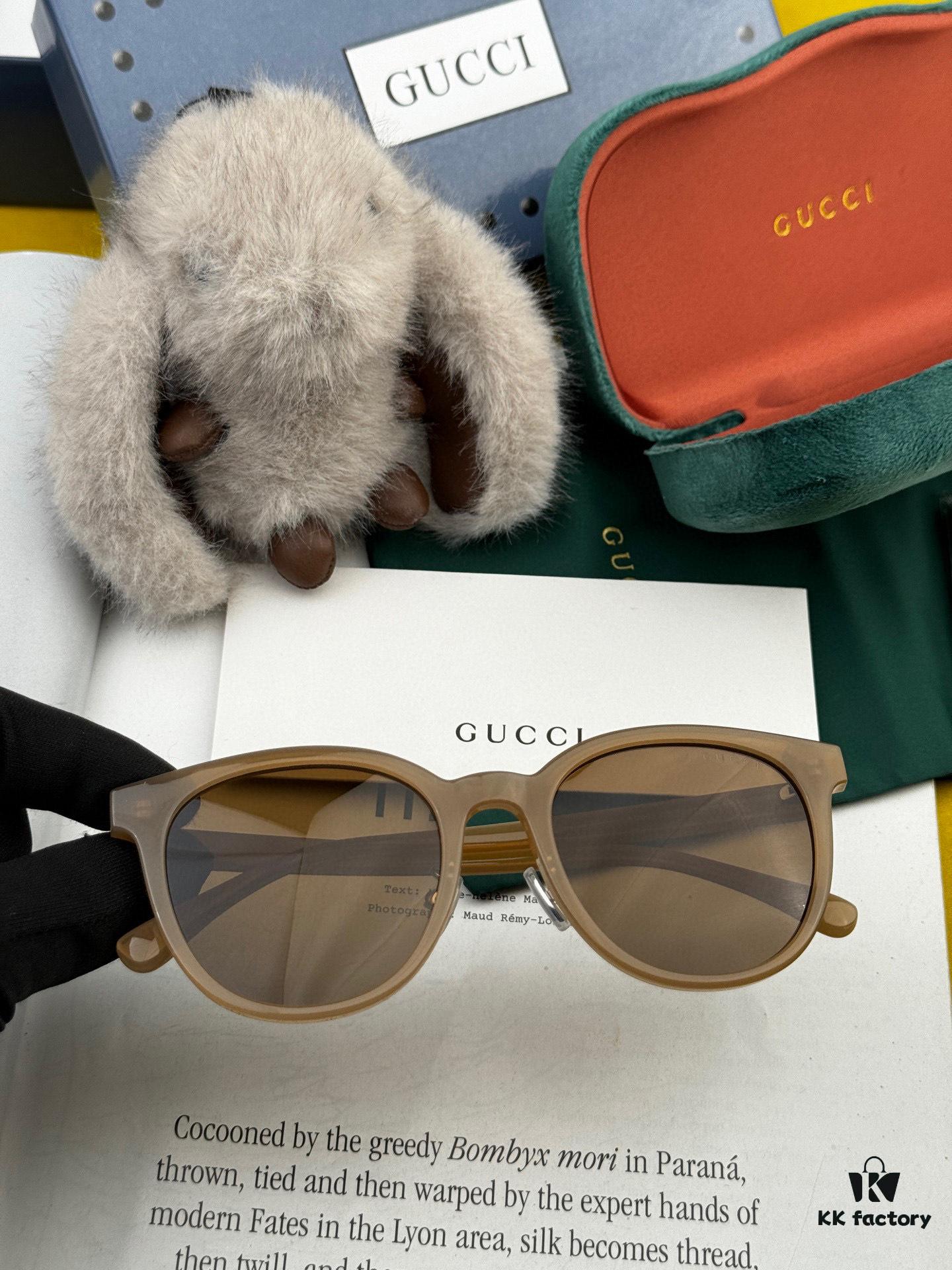 GUCCI - Polarized Sunglasses 2025 Spring New Arrival Trendy Fashion Round Frame Polarized Sunglasses High Quality Comfortable Wear Influencer Style Women's HD Polarized Sunglasses 🕶️ High-Quality TR Frame Model: G3909 Eyewear