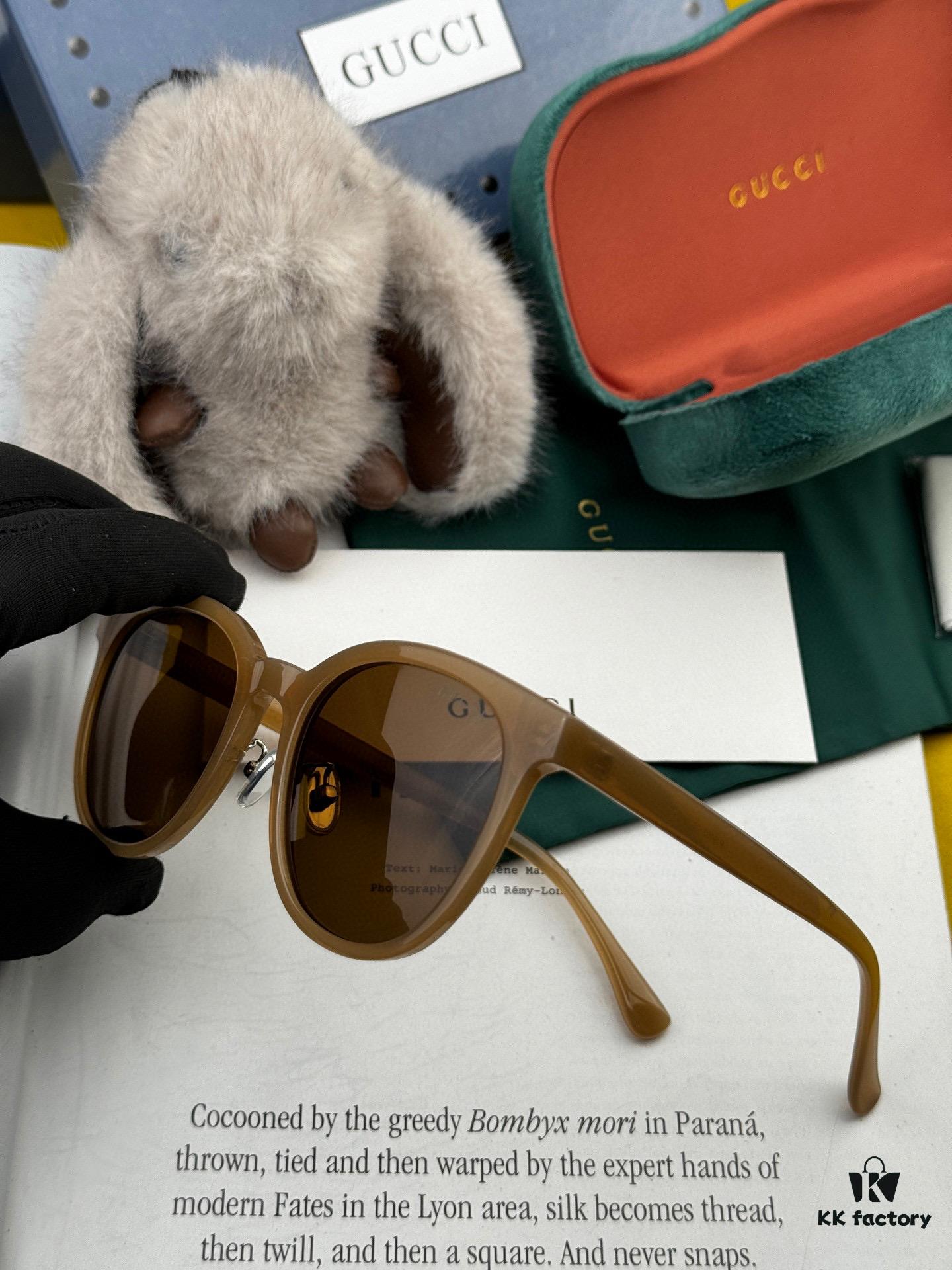 GUCCI - Polarized Sunglasses 2025 Spring New Arrival Trendy Fashion Round Frame Polarized Sunglasses High Quality Comfortable Wear Influencer Style Women's HD Polarized Sunglasses 🕶️ High-Quality TR Frame Model: G3909 Eyewear