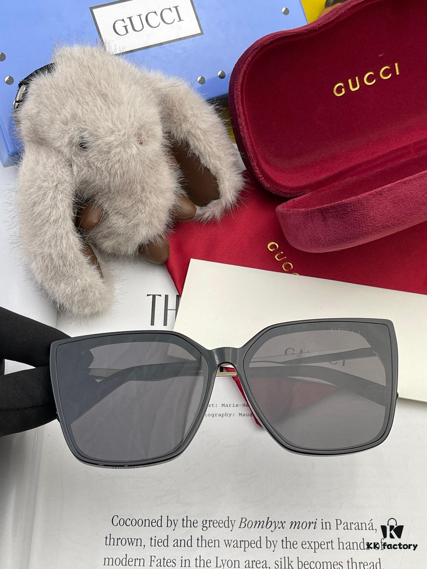 GUCCI 2025 Spring New Arrival Trendy Fashion Square Polarized Sunglasses High-Quality Comfortable Wear Influencer Style Nylon Polarized Sunglasses for Women 🕶️ High-Quality TR Frame Model: G82803