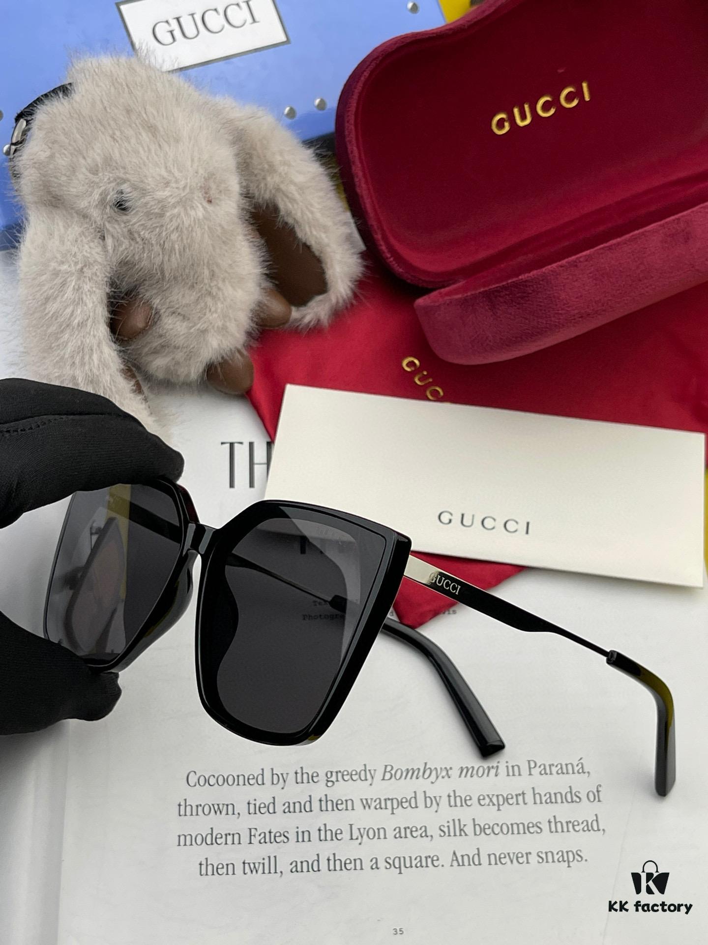 GUCCI 2025 Spring New Arrival Trendy Fashion Square Polarized Sunglasses High-Quality Comfortable Wear Influencer Style Nylon Polarized Sunglasses for Women 🕶️ High-Quality TR Frame Model: G82803