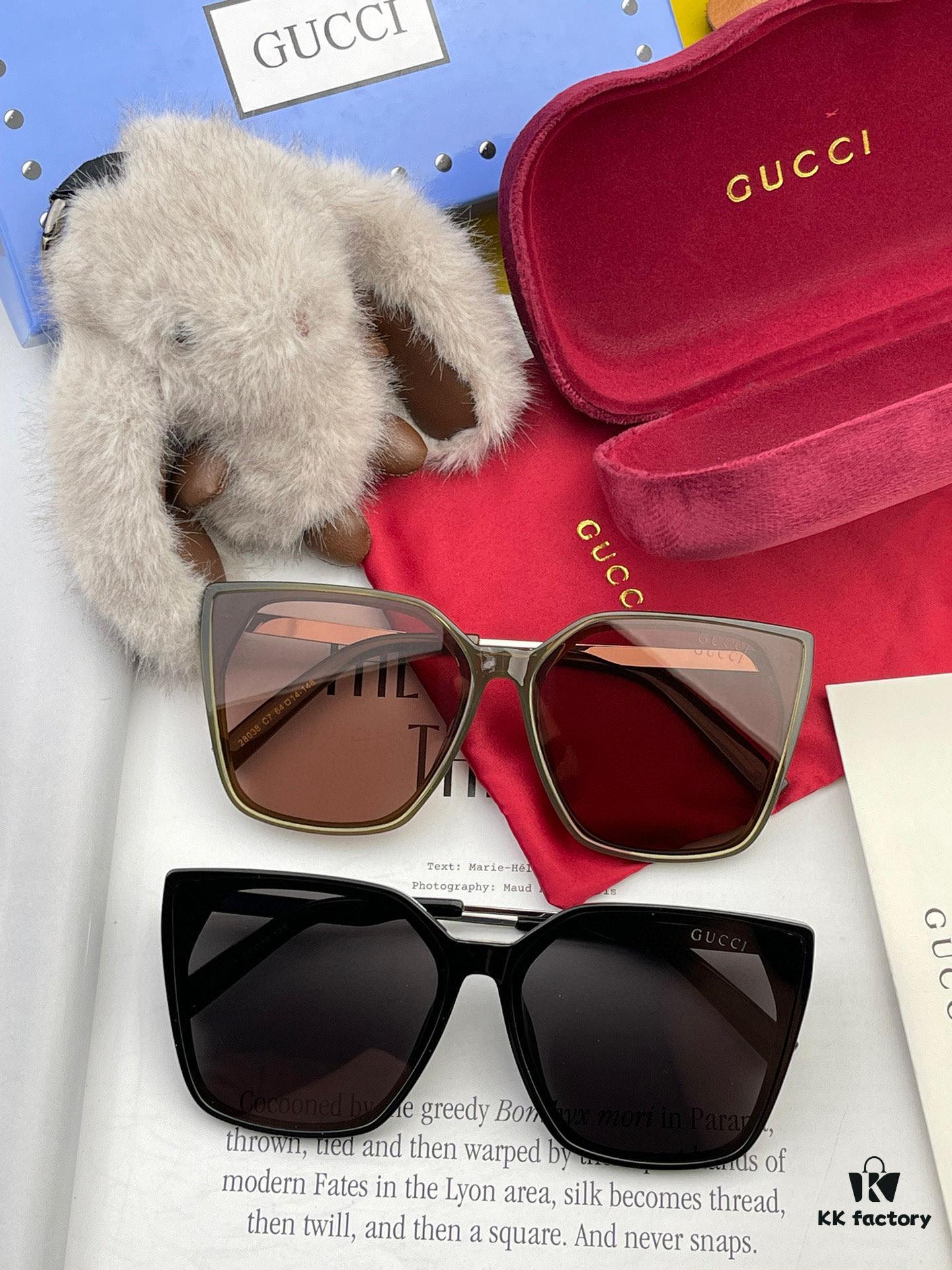 GUCCI 2025 Spring New Arrival Trendy Fashion Square Polarized Sunglasses High-Quality Comfortable Wear Influencer Style Nylon Polarized Sunglasses for Women 🕶️ High-Quality TR Frame Model: G82803