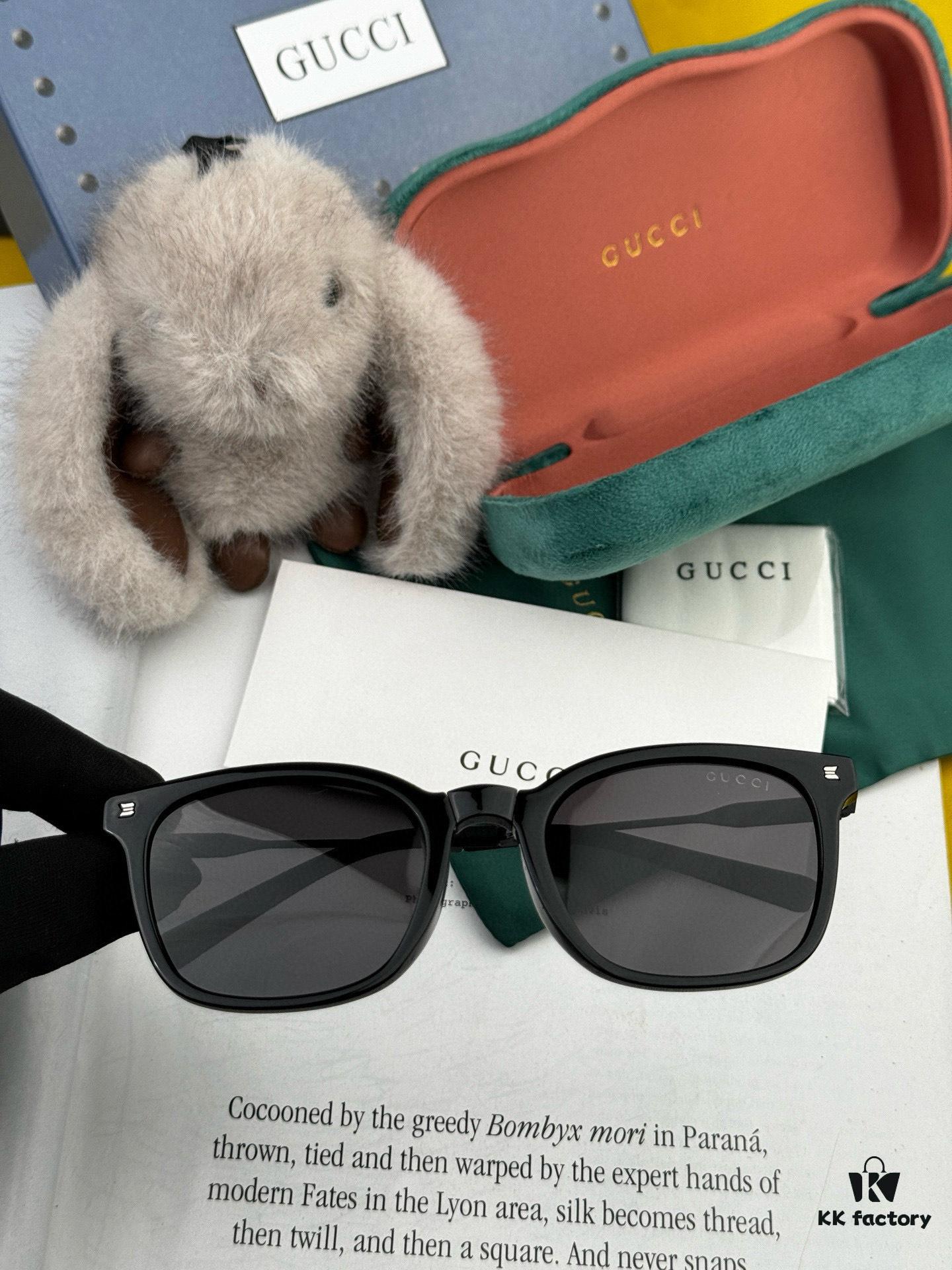 GUCCI 2025 Spring New Arrival Trendy Folding Square Polarized Sunglasses High Quality Comfortable Wear Influencer Style Sun Glasses Model: G8318