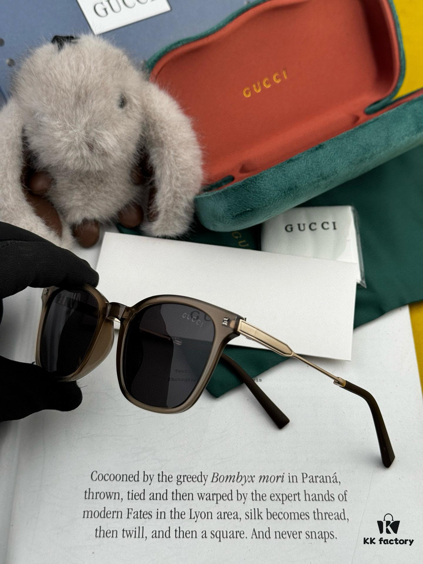 GUCCI 2025 Spring New Arrival Trendy Folding Square Polarized Sunglasses High Quality Comfortable Wear Influencer Style Sun Glasses Model: G8318