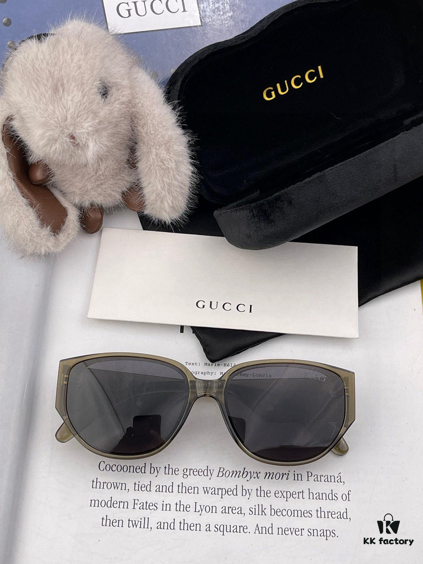 Gucci Classic Small Frame Sunglasses with Nylon Polarized UV-Protective Lenses