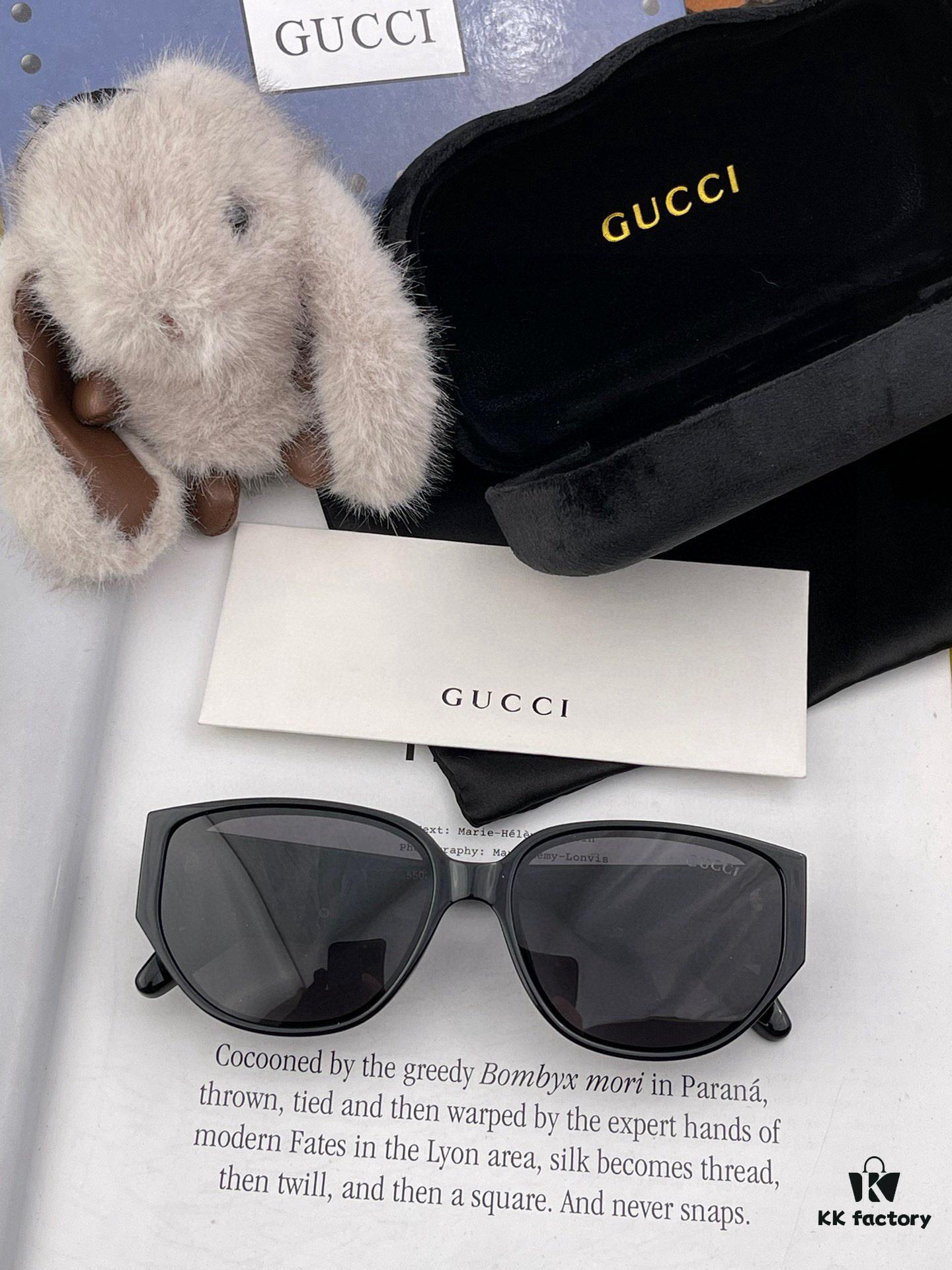 Gucci Classic Small Frame Sunglasses with Nylon Polarized UV-Protective Lenses