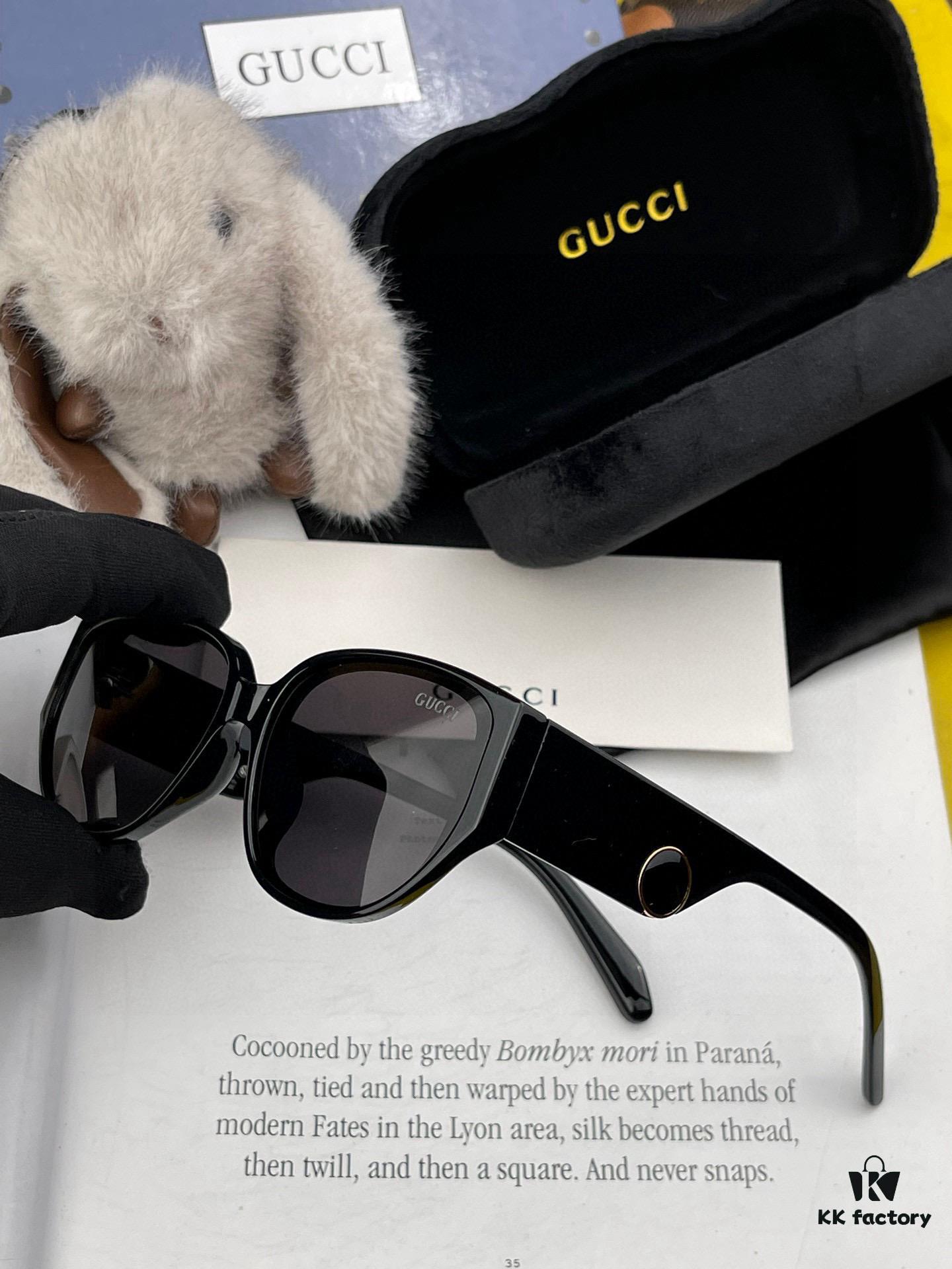 Gucci Classic Small Frame Sunglasses with Nylon Polarized UV-Protective Lenses