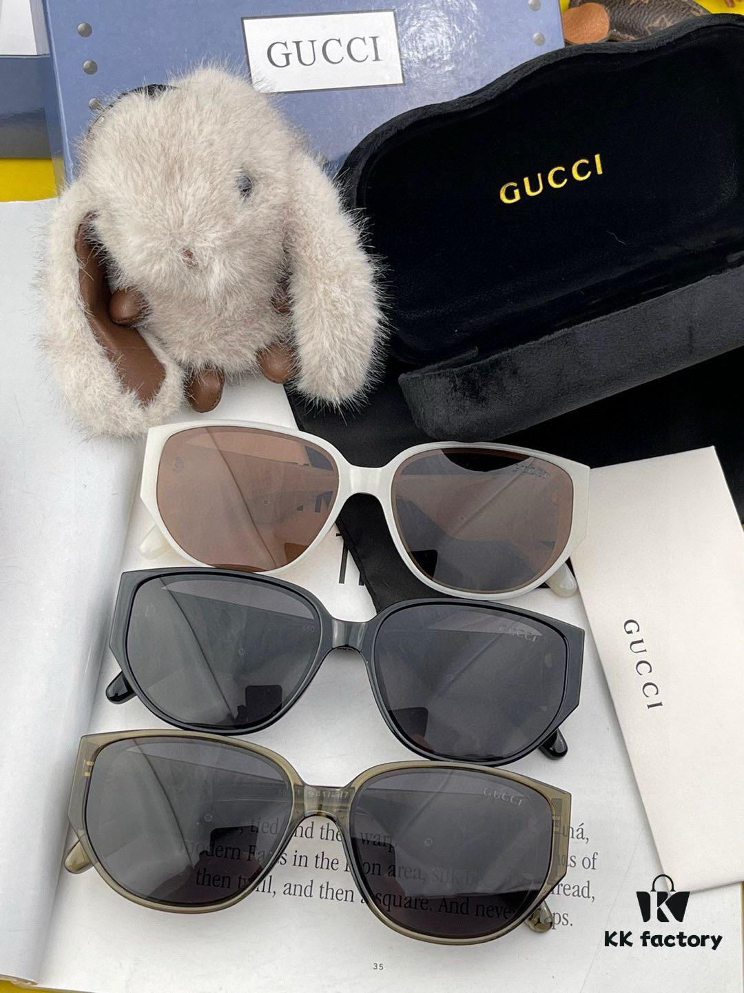 Gucci Classic Small Frame Sunglasses with Nylon Polarized UV-Protective Lenses