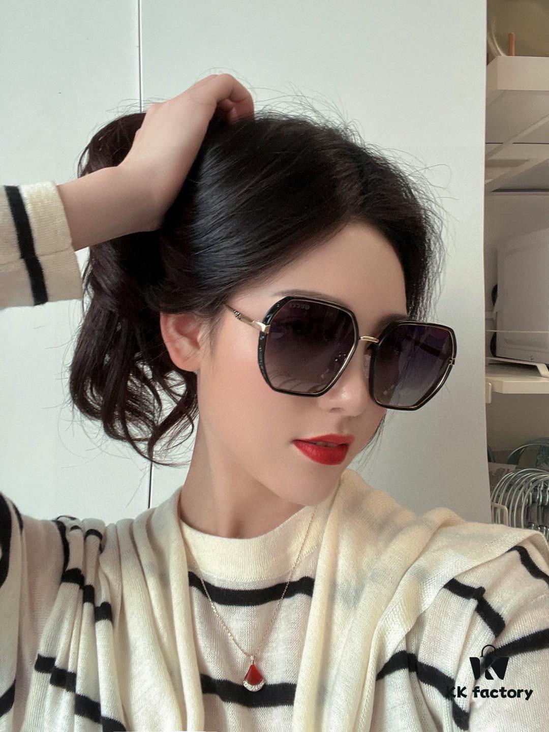 GUCCI 2025 Spring New Arrival Sunglasses, Favored by Influencers for Full Charm – Playful and Sweet with Enhanced Facial Fit, Premium Metal Finish