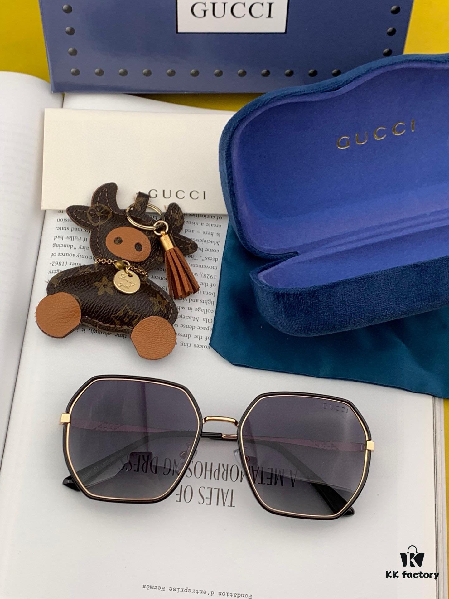 GUCCI 2025 Spring New Arrival Sunglasses, Favored by Influencers for Full Charm – Playful and Sweet with Enhanced Facial Fit, Premium Metal Finish