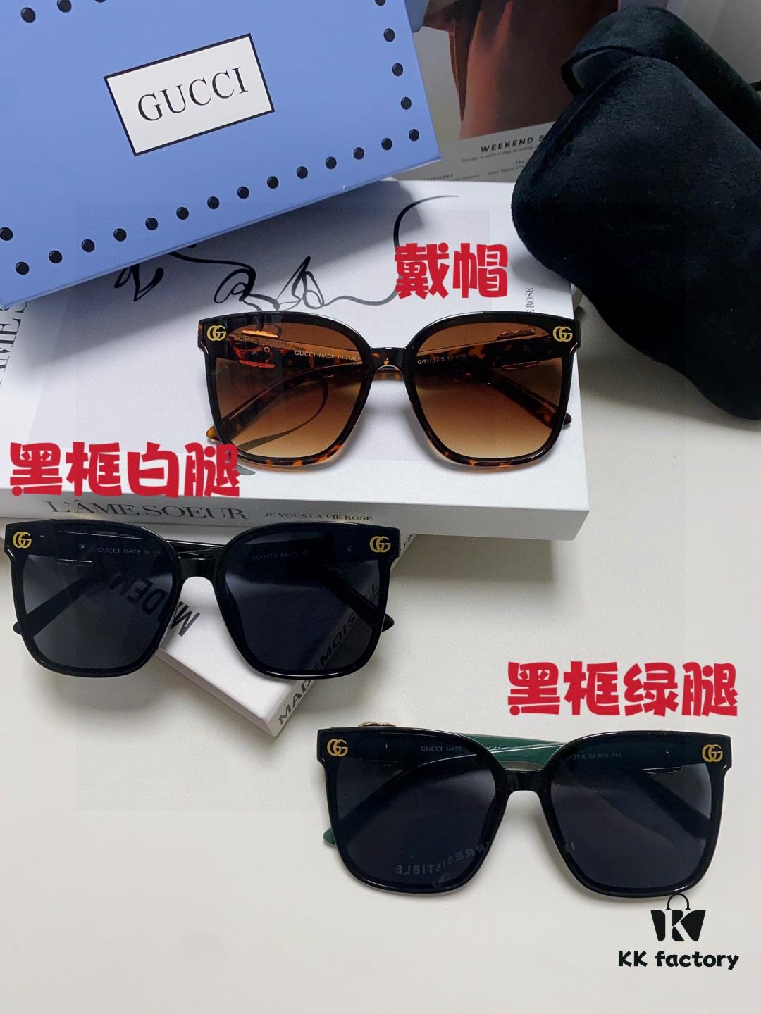 Gucci 2025 Spring New Arrival Super Fresh Style Ultra-Bright Frame with Large G Logo on Temple, Elegant and Stylish Women's Popular Sunglasses