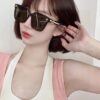 Gucci 2025 Spring New Arrival Ultra-Fresh Style Shiny Frame with Oversized G Logo on Temples, Elegant and Stylish Women's Best-Selling Sunglasses