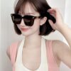 Gucci 2025 Spring New Arrival Ultra-Fresh Style Shiny Frame with Oversized G Logo on Temples, Elegant and Stylish Women's Best-Selling Sunglasses