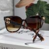 Gucci 2025 Spring New Arrival Ultra-Fresh Style Shiny Frame with Oversized G Logo on Temples, Elegant and Stylish Women's Best-Selling Sunglasses