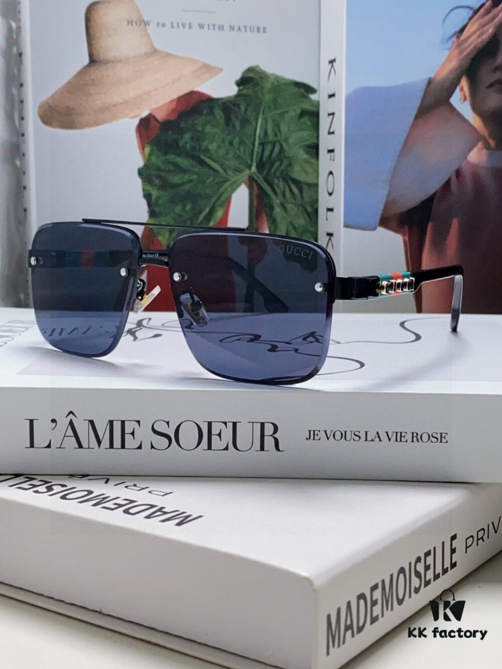 Gucci 2025 Official Early Spring New Arrival Men's Sunglasses, Popular Style Worn by Many Celebrities – Large-Frame Polarized Clear Vision Sunglasses