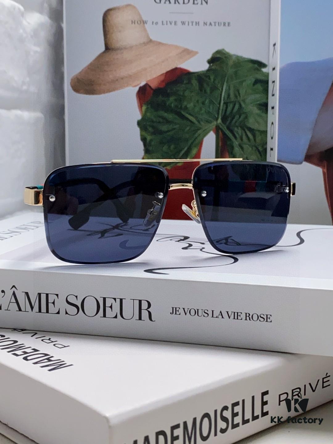 Gucci 2025 Official Early Spring New Arrival Men's Sunglasses, Popular Oversized Polarized Clear Vision Sunglasses Worn by Numerous Celebrities