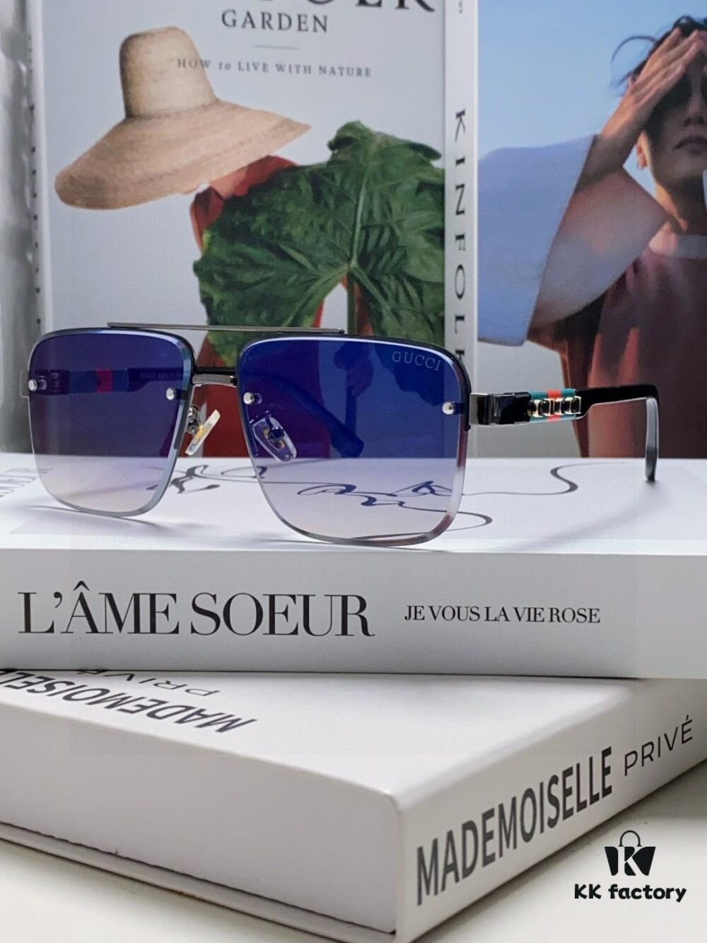 Gucci 2025 Official Early Spring New Arrival Men's Sunglasses, Popular Style Worn by Many Celebrities, Large-Frame Polarized Clear Vision Sunglasses