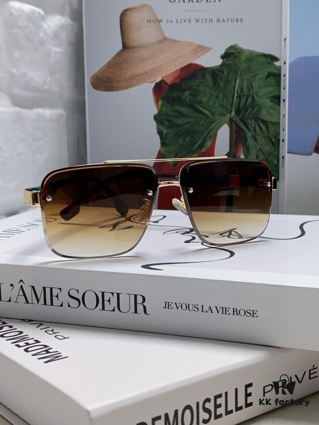 Gucci 2025 Official Spring Collection Men's Sunglasses, Popular Oversized Polarized Sunglasses Worn by Many Celebrities