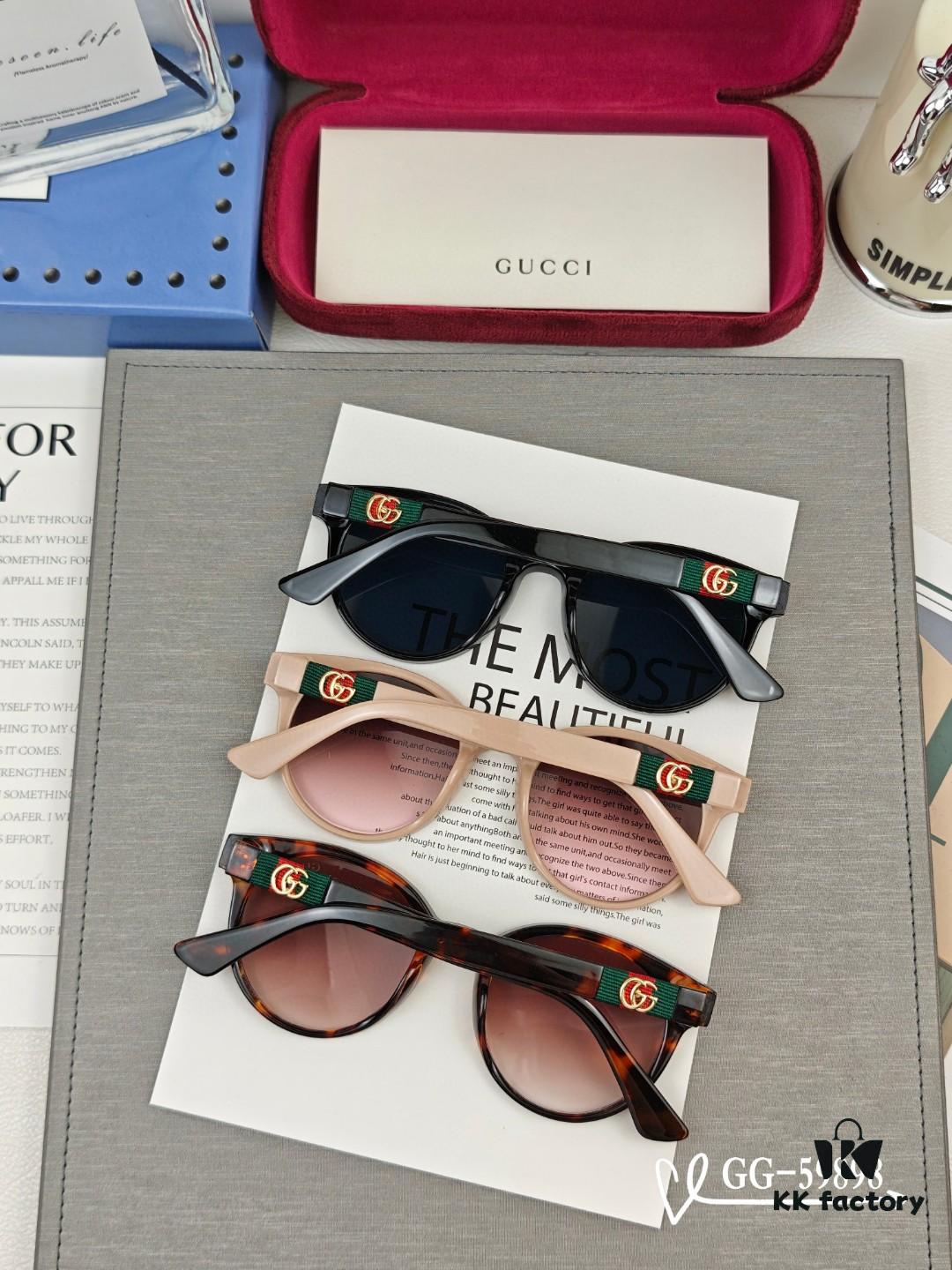 GUCCI Italy - Polarized TR Lightweight Sunglasses with High-Definition Resin Lenses, Model 59898, Size 57-16-148