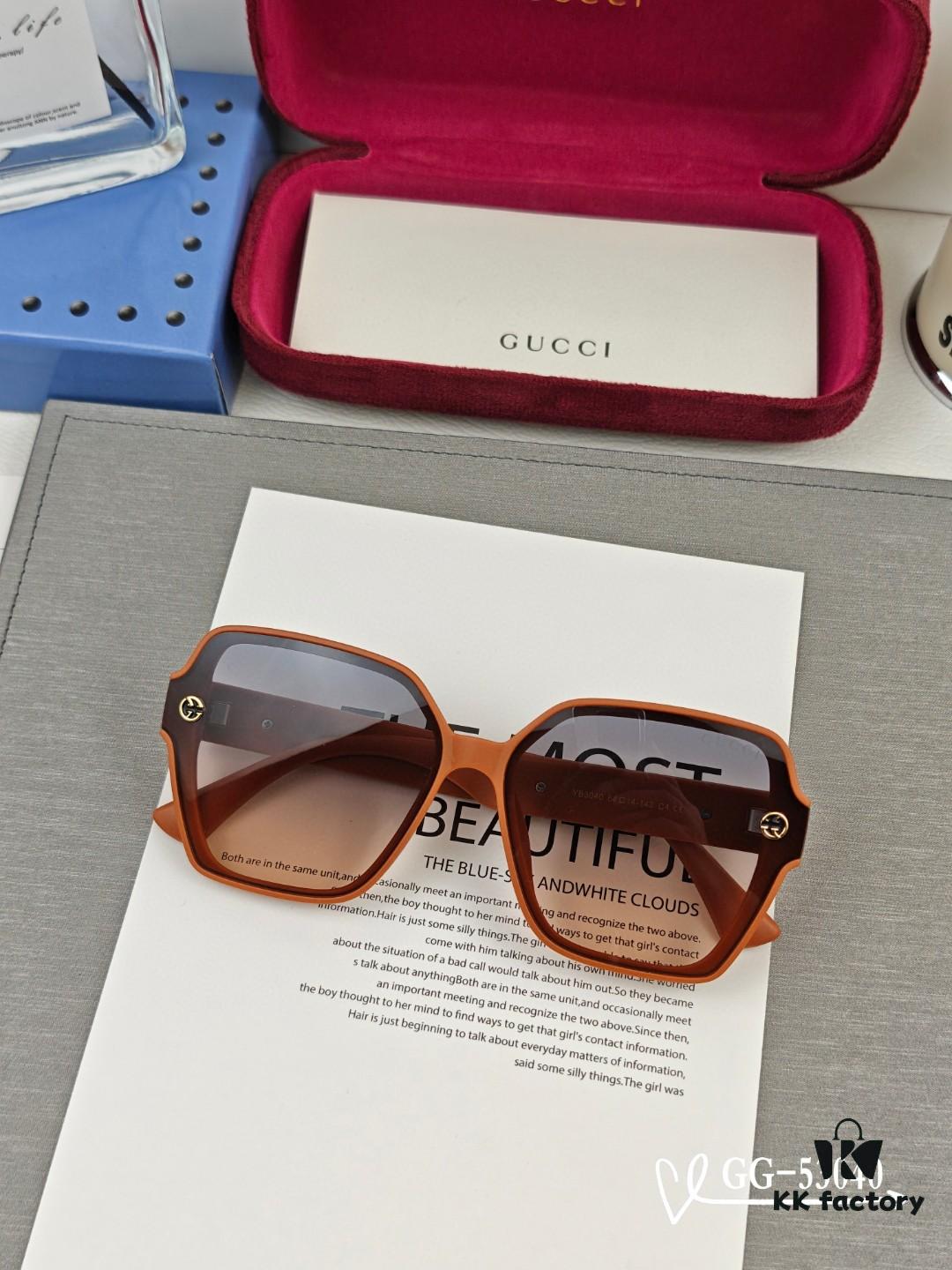 GUCCI Italy - Polarized TR Lightweight Sunglasses with High-Definition Resin Lenses, Model 53040, Size 57-16-148