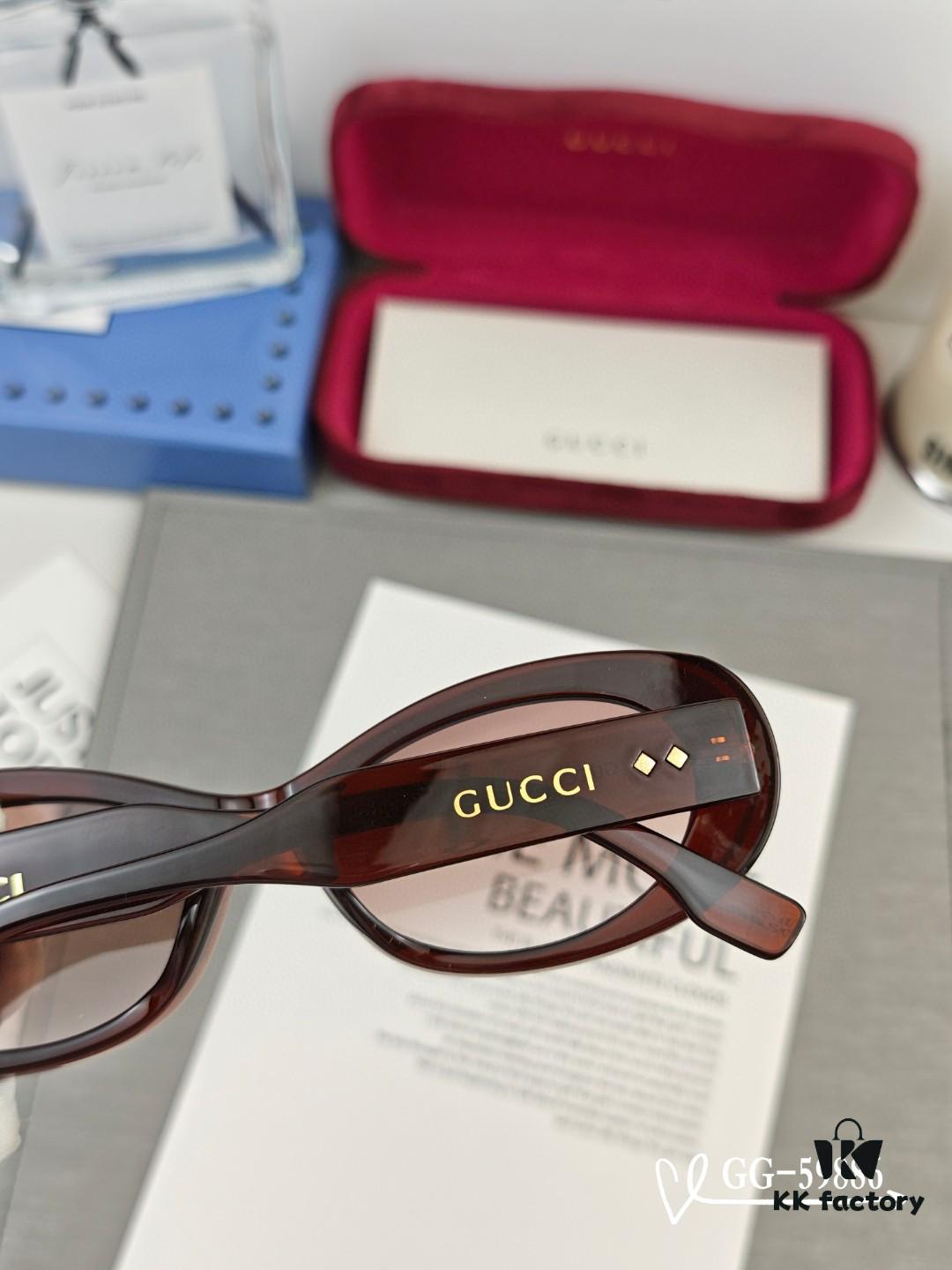 GUCCI Italy - Polarized TR Lightweight Sunglasses with High-Definition Resin Lenses, Model 59886, Size 57-16-148