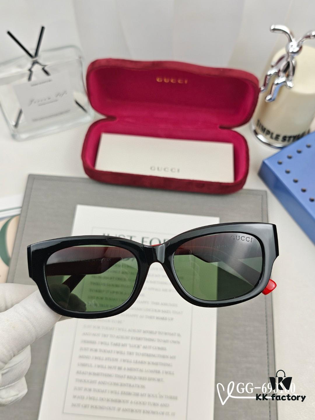 New GG Series GUCCI Sunglasses Model 69100 with Polaroid HD Resin Lenses, Lightweight TR Frame for Comfortable Wear