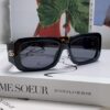 Gucci 2025 New Arrival Unisex Black Rectangular Acetate Sunglasses with Dual Side Logo, Trendy and Comfortable Oversized Sun Glasses