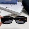 Gucci 2025 New Arrival Unisex Black Rectangular Acetate Sunglasses with Dual Side Logo, Trendy and Comfortable Oversized Sun Glasses