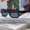 Gucci 2025 New Arrival Unisex Black Rectangular Acetate Sunglasses with Dual Side Logo, Trendy and Comfortable Oversized Eyewear