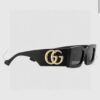 Gucci Bright and Bold Personality Rectangular Narrow-Framed Sunglasses, Unisex Streetwear Style, Versatile and Chic, Model GG1425S