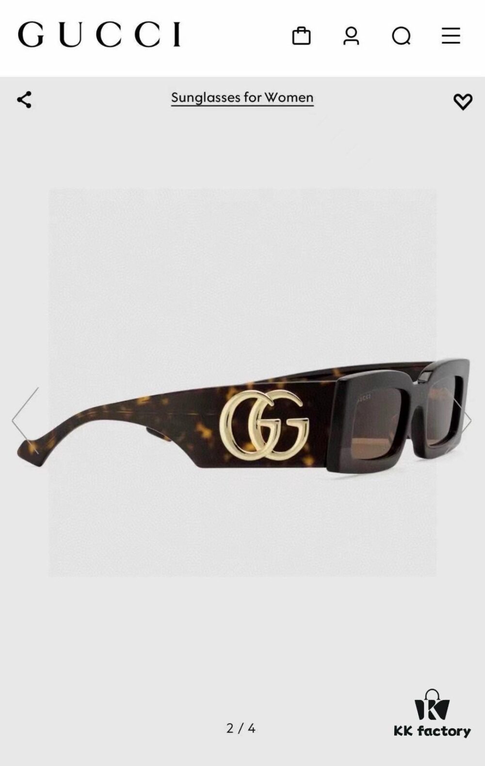 Gucci Bright and Bold Personality Rectangular Narrow-Framed Sunglasses Unisex Streetwear Style, Versatile Design GG1425S