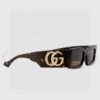 Gucci Bright and Bold Personality Rectangular Narrow-Framed Sunglasses Unisex Streetwear Style, Versatile Design GG1425S