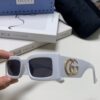 Gucci Cheerful and Bold Personality Rectangular Narrow-Framed Sunglasses Unisex Street Fashion GG1425S