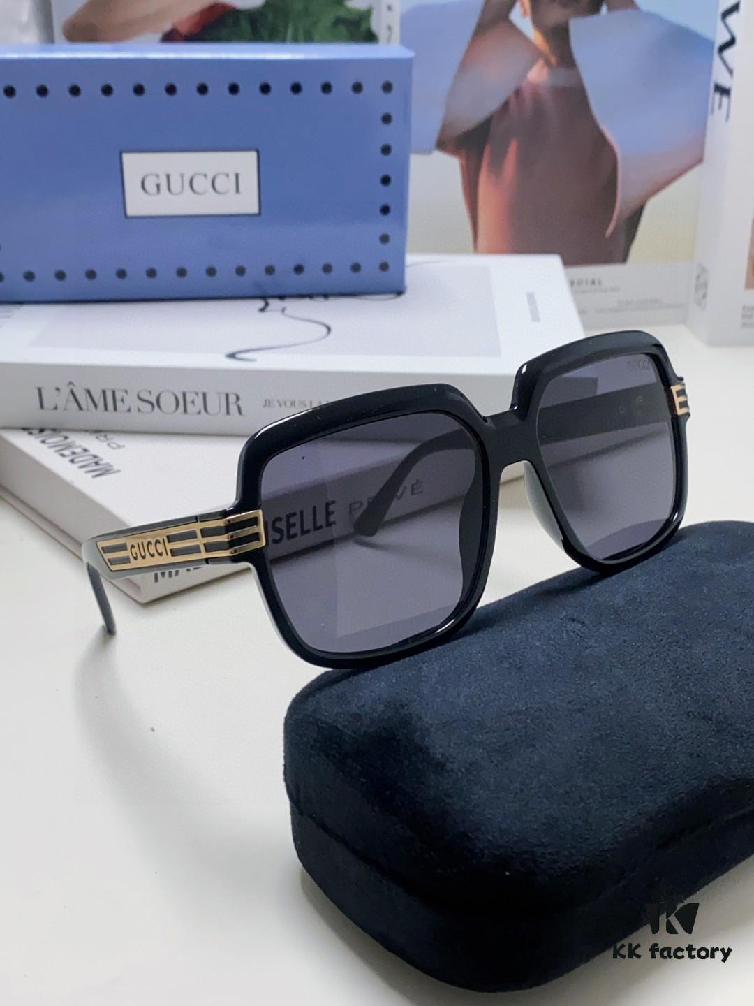 Gucci 2025 New Arrival Classic Round Frame Unisex Sunglasses, Polarized UV-Protective Lenses, Flattering on All Face Shapes