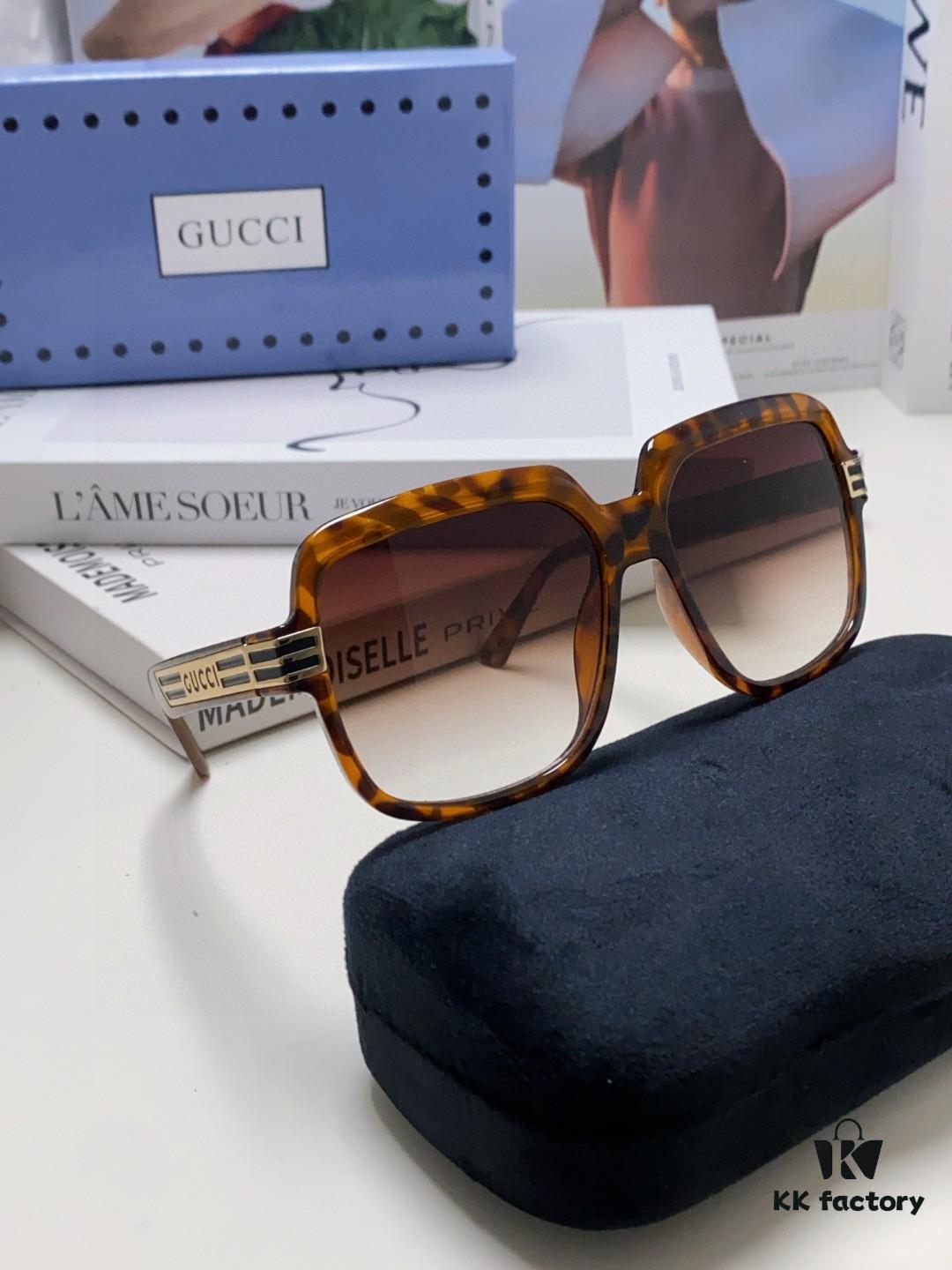 Gucci 2025 New Arrival Classic Round Frame Unisex Sunglasses, Flattering on All Face Shapes, Polarized UV-Protective Lenses