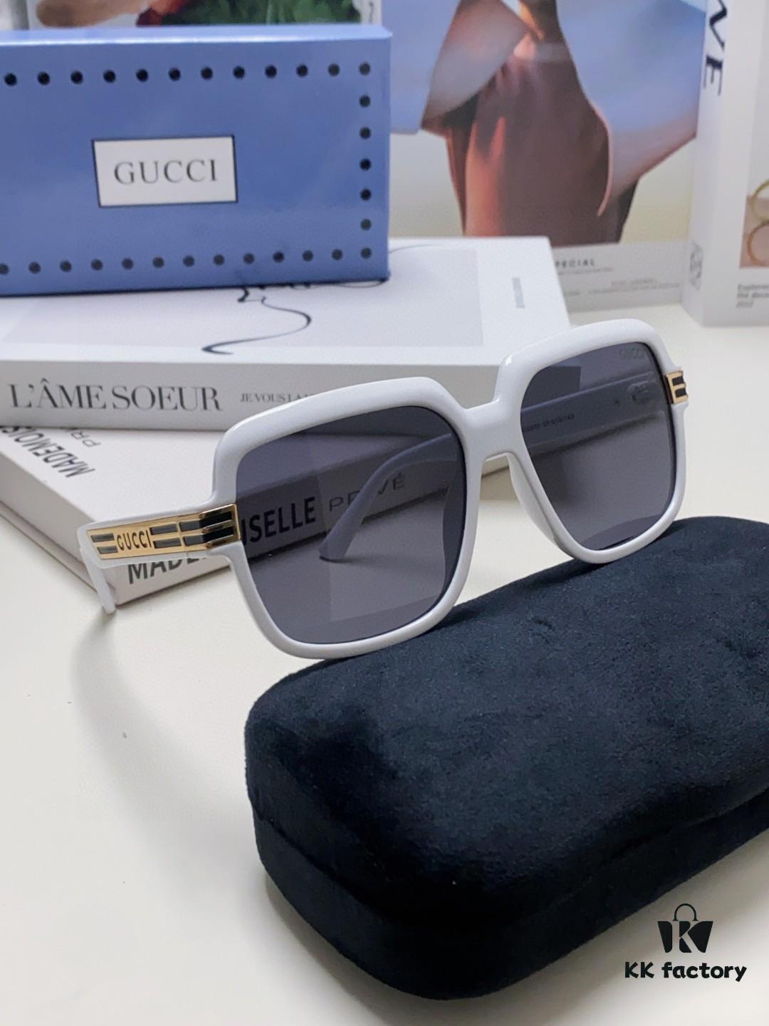 Gucci 2025 New Arrival Classic Round Frame Unisex Sunglasses, Flattering on All Face Shapes, Perfect with Coats or Dresses, Polarized UV-Protective Lenses