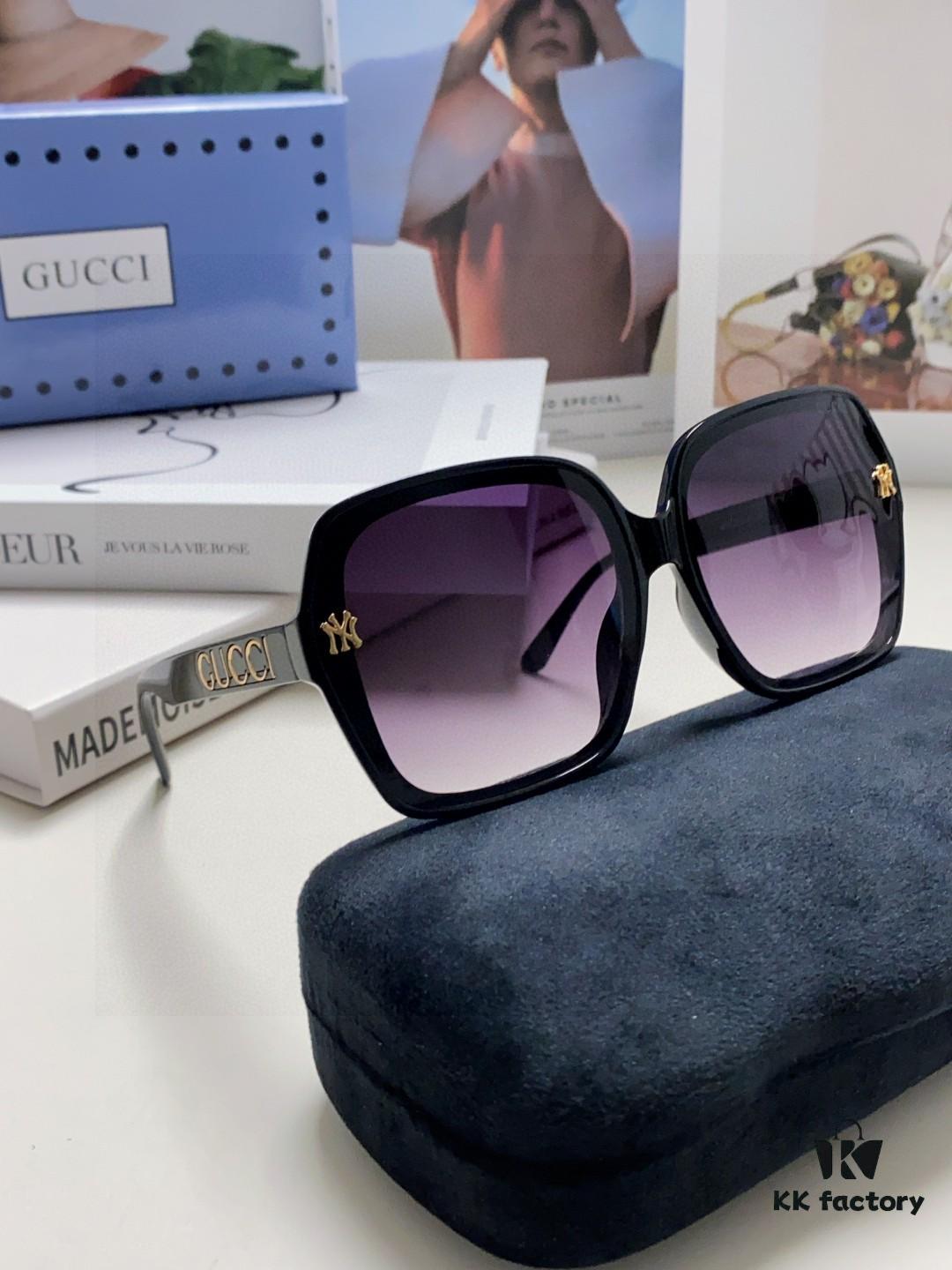 Gucci 2025 New Women's Sunglasses, Fashionable Oversized Sun Glasses for Women, Brand Designer Eyewear