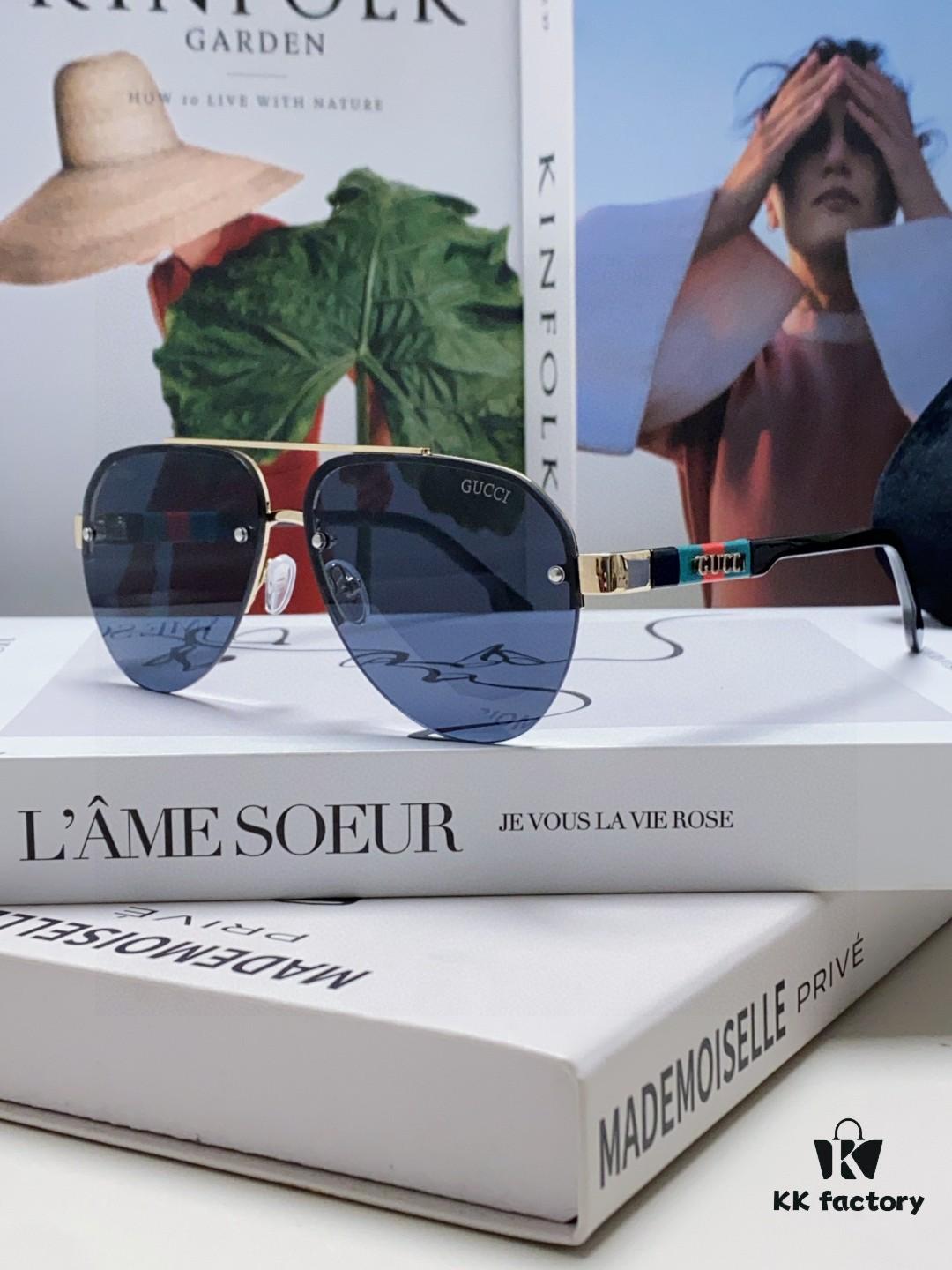 Gucci 2025 New Men's Driving Sunglasses, High-Definition Polarized Aviator Glasses, Premium and Stylish