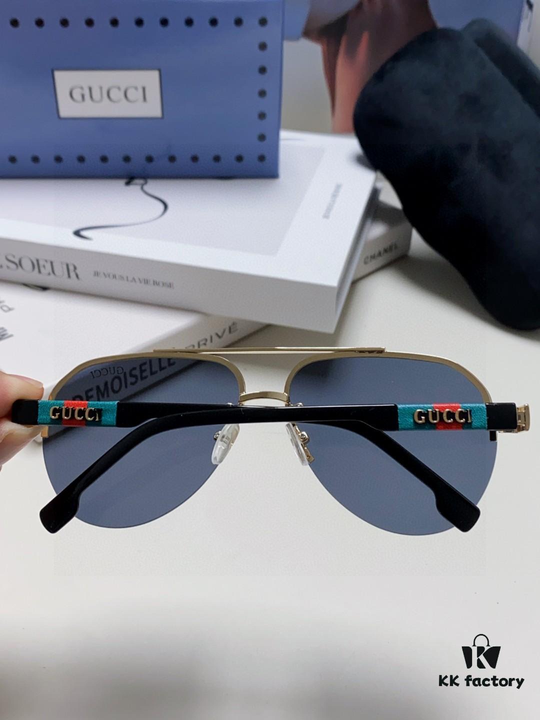 Gucci 2025 New Men's Driving Sunglasses, High-Definition Polarized Aviator Glasses, Premium and Stylish