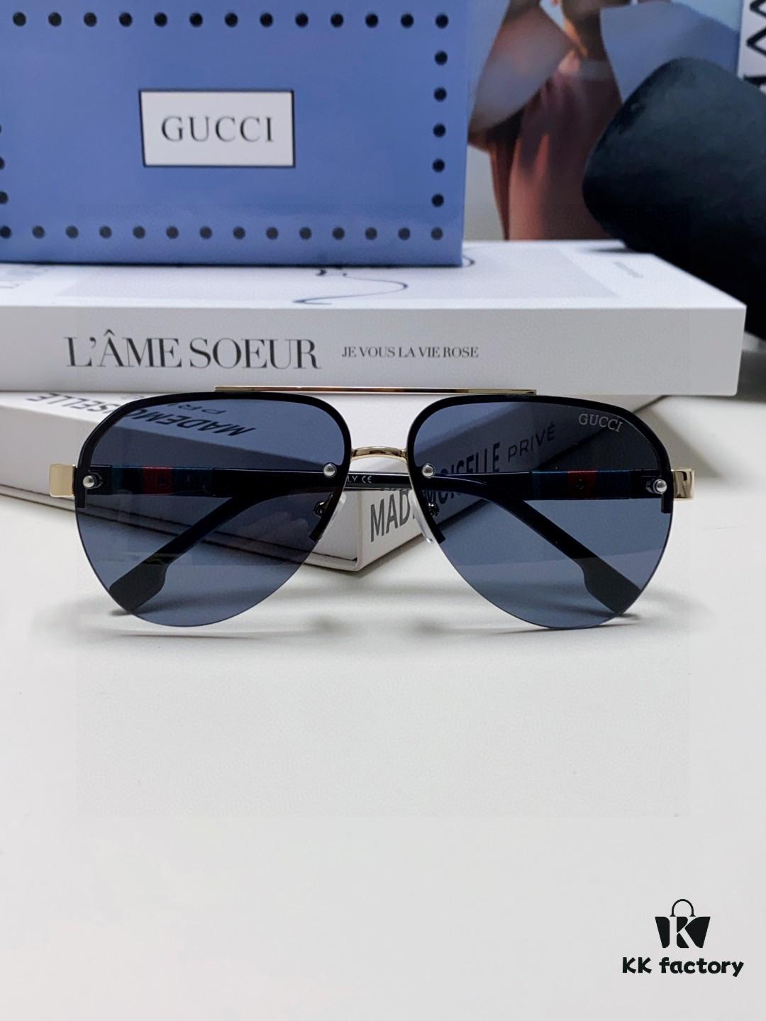 Gucci 2025 New Men's Driving Sunglasses, High-Definition Polarized Aviator Glasses, Premium and Stylish