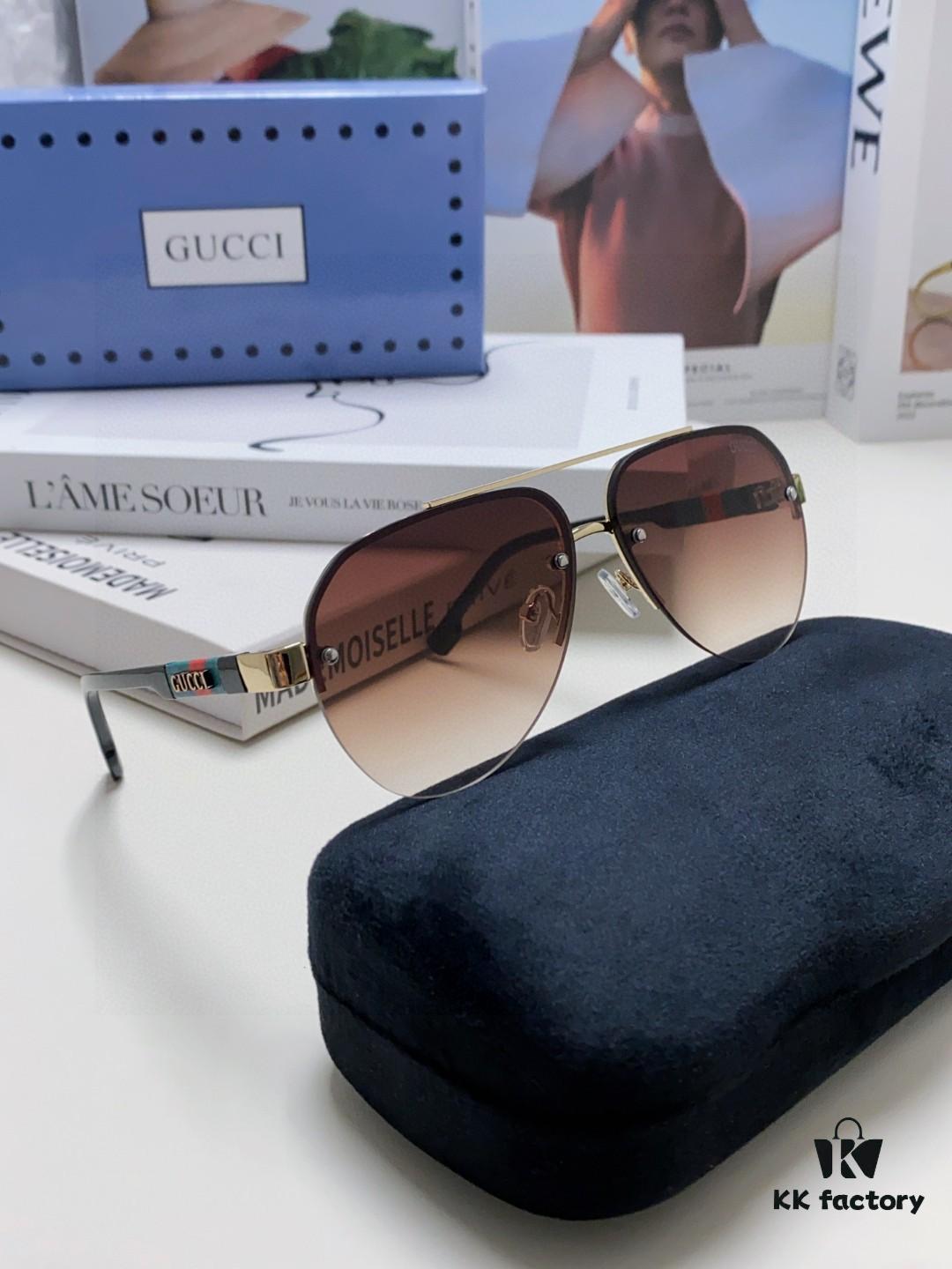 Gucci 2025 New Men's Driving Sunglasses, High-Definition Polarized Aviator Sunglasses, Premium Stylish Eyewear