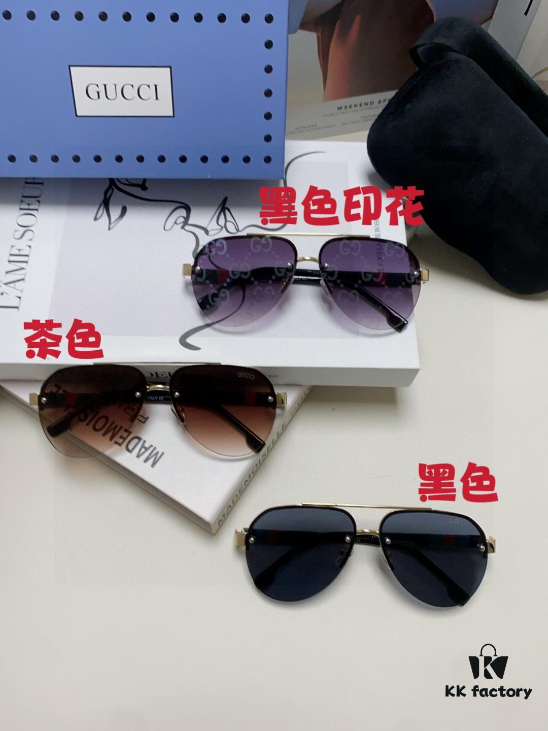 Gucci 2025 New Men's Driving Sunglasses, High-Definition Polarized Aviator Sunglasses, Premium Stylish Eyewear