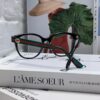 Gucci 2025 New Arrival Women's Woven Art Close-up Frame Black Fashion Sunglasses with Classic Red and Green Band