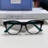 Gucci 2025 New Arrival Women's Woven Art Close-up Frame Black Fashion Sunglasses with Classic Red and Green Band