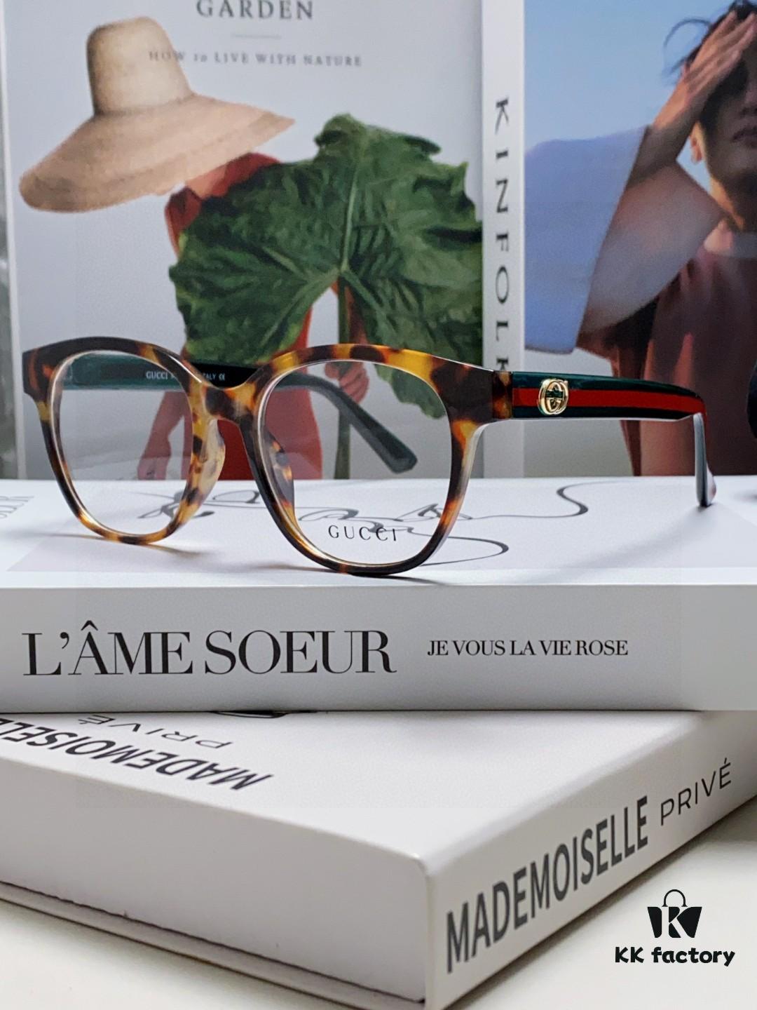 Gucci 2025 New Arrival Women's Woven Art Close-Fit Frame Sunglasses with Classic Red-Green Band, Fashionable Unisex Eyewear