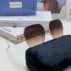 Gucci 2025 New Fashion Retro Stylish and Comfortable Unisex Sunglasses with Metallic Avant-Garde Design, Versatile Trendy Shades Model 1207SA